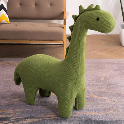 Modern Minimalist Giraffe-Shaped Knitted Cotton Sponge Kid Accent Chair For Living Room