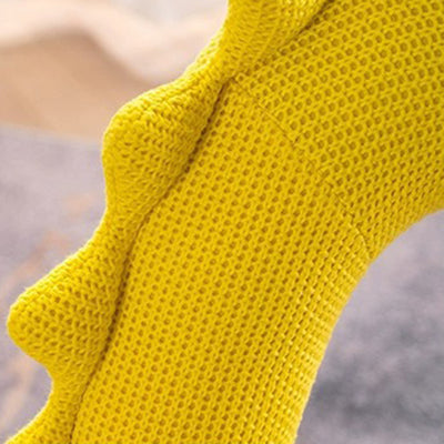 Modern Minimalist Giraffe-Shaped Knitted Cotton Sponge Kid Accent Chair For Living Room