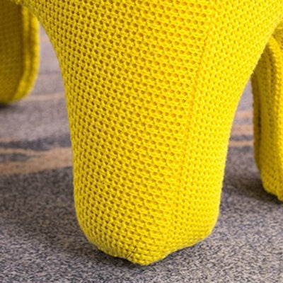 Modern Minimalist Giraffe-Shaped Knitted Cotton Sponge Kid Accent Chair For Living Room