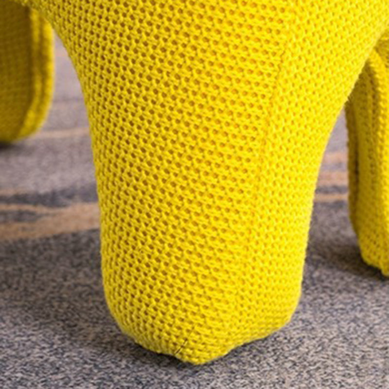 Modern Minimalist Giraffe-Shaped Knitted Cotton Sponge Kid Accent Chair For Living Room