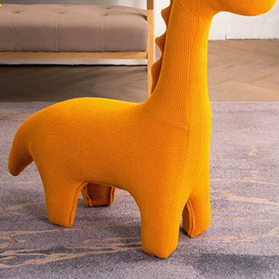 Modern Minimalist Giraffe-Shaped Knitted Cotton Sponge Kid Accent Chair For Living Room