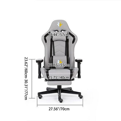 Modern Minimalist Rectangular Seat Cushion Fabric PU Leather Nylon Sponge Desk Chair Backrest Armrest For Home Office