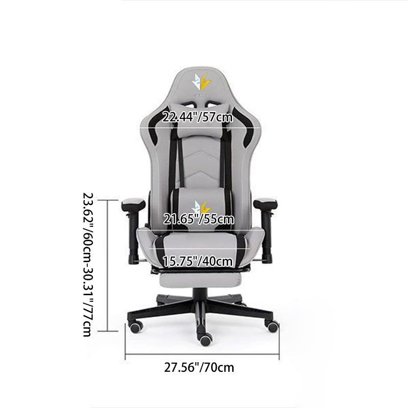 Modern Minimalist Rectangular Seat Cushion Fabric PU Leather Nylon Sponge Desk Chair Backrest Armrest For Home Office