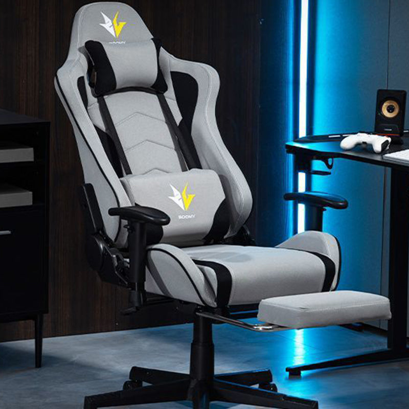 Modern Minimalist Rectangular Seat Cushion Fabric PU Leather Nylon Sponge Desk Chair Backrest Armrest For Home Office