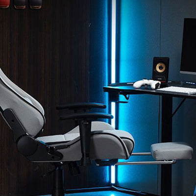 Modern Minimalist Rectangular Seat Cushion Fabric PU Leather Nylon Sponge Desk Chair Backrest Armrest For Home Office