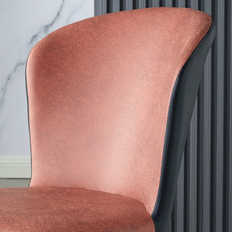 Modern Minimalist Round Seat Cushion Synthetic Fabric Carbon Steel Sponge Dining Chair Backrest For Dining Room
