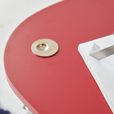 Modern Minimalist Triangular Stainless Steel Fireproof Panel End Table 2-Leg Adjustable For Living Room