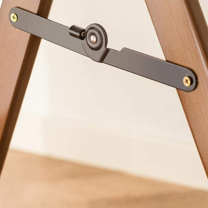 Moderner minimalistischer A-förmiger Bambus-Trittstuhl mit Rückenlehne, klappbar für das Esszimmer 