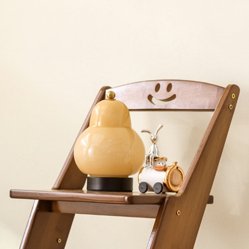Moderner minimalistischer A-förmiger Bambus-Trittstuhl mit Rückenlehne, klappbar für das Esszimmer 
