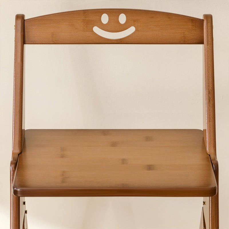 Moderner minimalistischer A-förmiger Bambus-Trittstuhl mit Rückenlehne, klappbar für das Esszimmer 