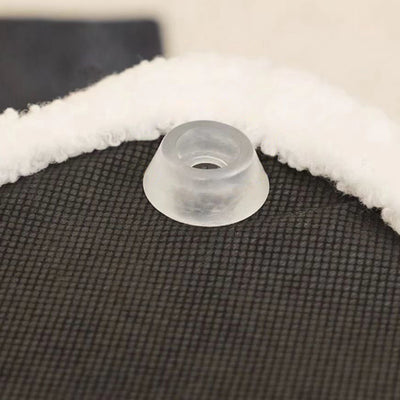 Modern Minimalist Square Teddy Fleece Multi-Layer Plywood Footstool For Living Room