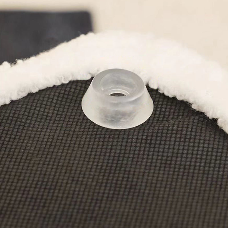 Modern Minimalist Square Teddy Fleece Multi-Layer Plywood Footstool For Living Room