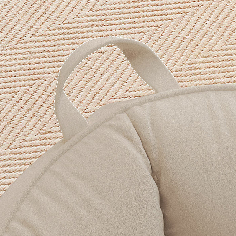 Modern Minimalist Curved Faux Velour High-Density Polyester Accent Chair Backrest Armrest For Living Room