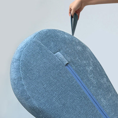 Modern Minimalist Curved Chenille Fabric EPS Sponge Accent Chair Backrest For Living Room