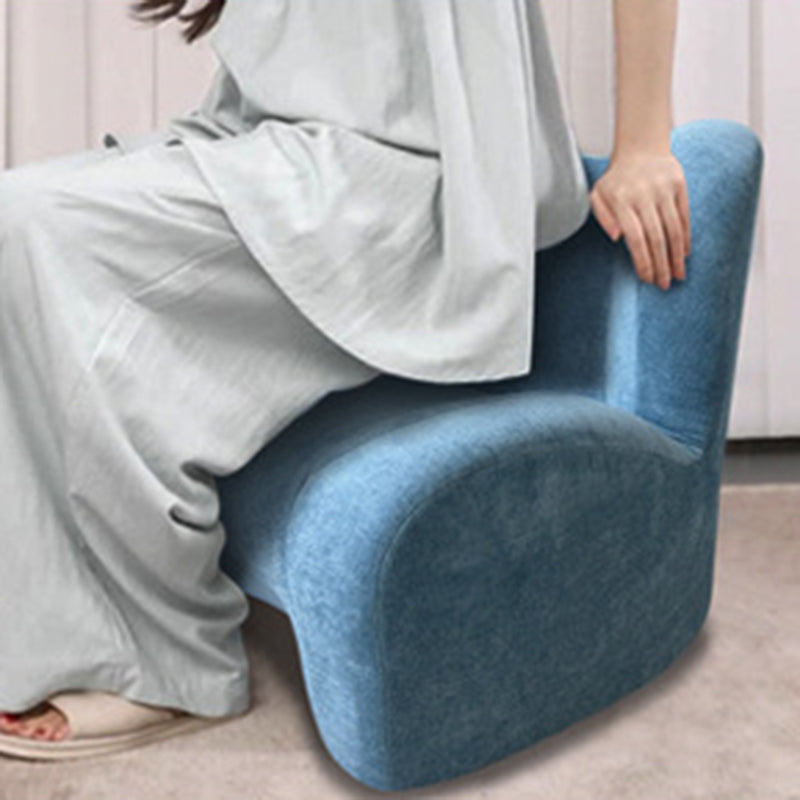 Modern Minimalist Curved Chenille Fabric EPS Sponge Accent Chair Backrest For Living Room