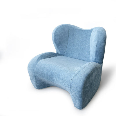 Modern Minimalist Curved Chenille Fabric EPS Sponge Accent Chair Backrest For Living Room