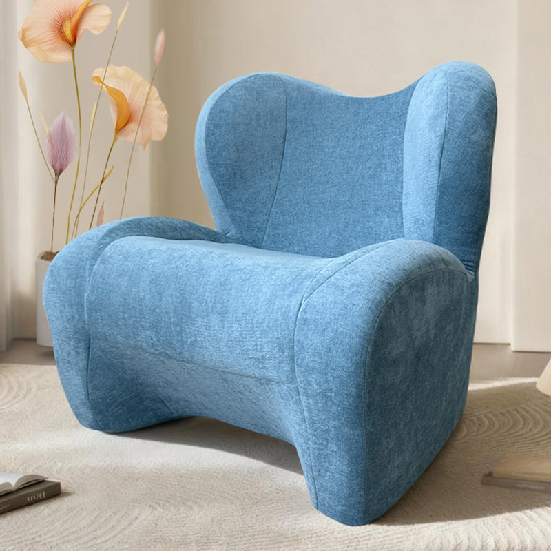 Modern Minimalist Curved Chenille Fabric EPS Sponge Accent Chair Backrest For Living Room