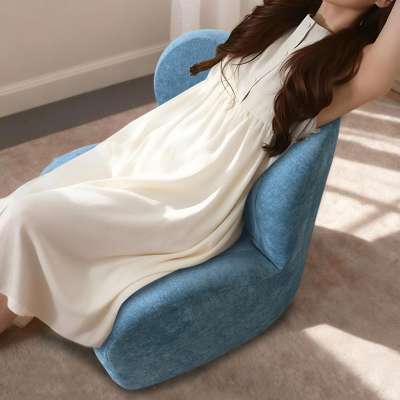 Modern Minimalist Curved Chenille Fabric EPS Sponge Accent Chair Backrest For Living Room