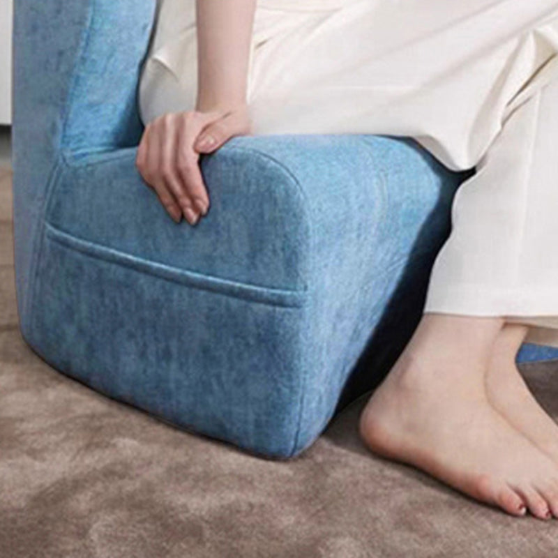 Modern Minimalist Curved Chenille Fabric EPS Sponge Accent Chair Backrest For Living Room