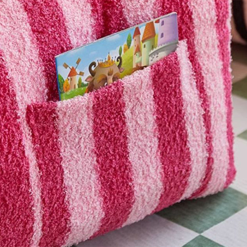 Modern Minimalist Curved Lambswool EPS Accent Chair Backrest Armrest For Living Room