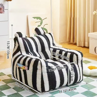 Modern Minimalist Curved Lambswool EPS Accent Chair Backrest Armrest For Living Room