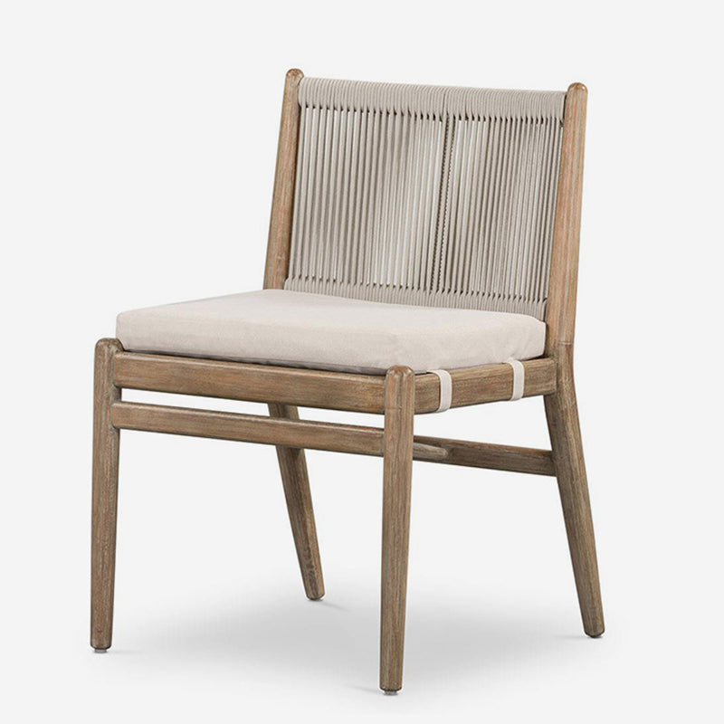 Dossier et accoudoirs de chaise de salle à manger rectangulaire minimaliste moderne en bois massif, coton-lin et éponge 