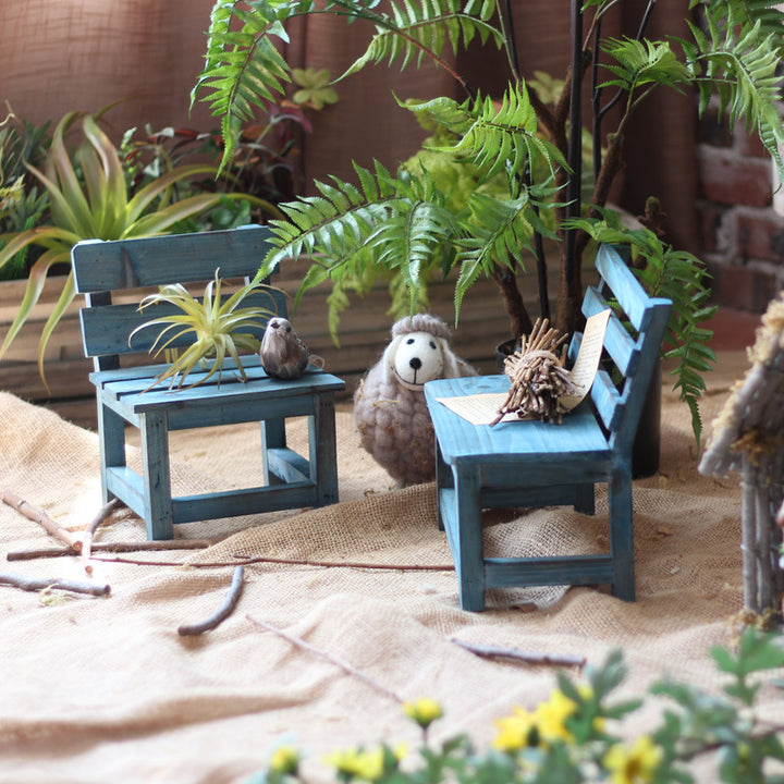 Modern Minimalist Rectangular Solid Wood Low Stool Backrest Decorative Cartoon Design For Garden