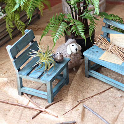 Modern Minimalist Rectangular Solid Wood Low Stool Backrest Decorative Cartoon Design For Garden