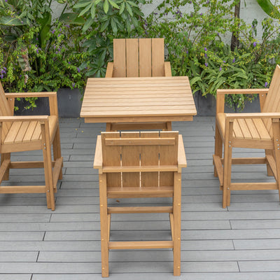 Modern Minimalist Rectangular HIPS Outdoor Bar Stool Backrest Armrest For Garden