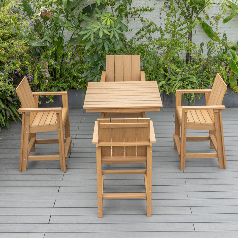 Modern Minimalist Rectangular HIPS Outdoor Bar Stool Backrest Armrest For Garden