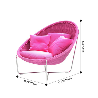 Modern Minimalist Curved Aluminum Alloy Polypropylene Rope Recliner Sturdy Durable Backrest Armrest For Garden