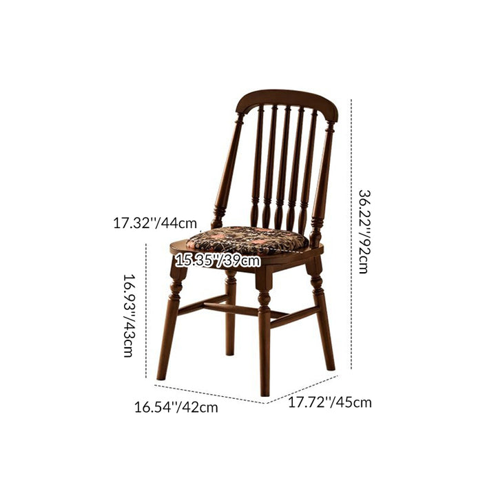 Traditionelles Vintage-Quadratkissen Massivholz Samt Schwamm Rückenlehne Stabil Für Esszimmer 