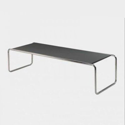 Modern Minimalist Rectangular Stainless Steel Medium Density Fiberboard Coffee Table 2-Leg Sturdy For Living Room