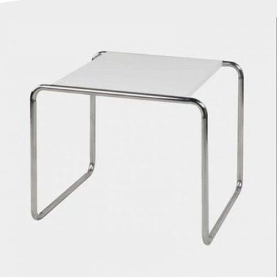 Modern Minimalist Rectangular Stainless Steel Medium Density Fiberboard Coffee Table 2-Leg Sturdy For Living Room
