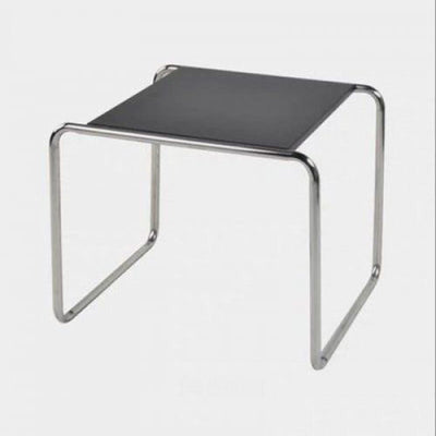 Modern Minimalist Rectangular Stainless Steel Medium Density Fiberboard Coffee Table 2-Leg Sturdy For Living Room