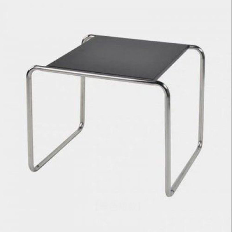 Modern Minimalist Rectangular Stainless Steel Medium Density Fiberboard Coffee Table 2-Leg Sturdy For Living Room