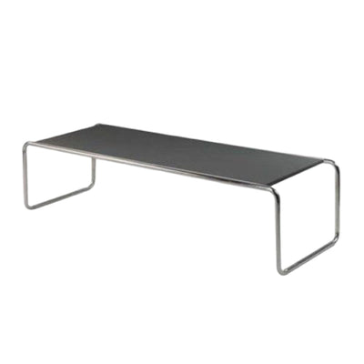 Modern Minimalist Rectangular Stainless Steel Medium Density Fiberboard Coffee Table 2-Leg Sturdy For Living Room