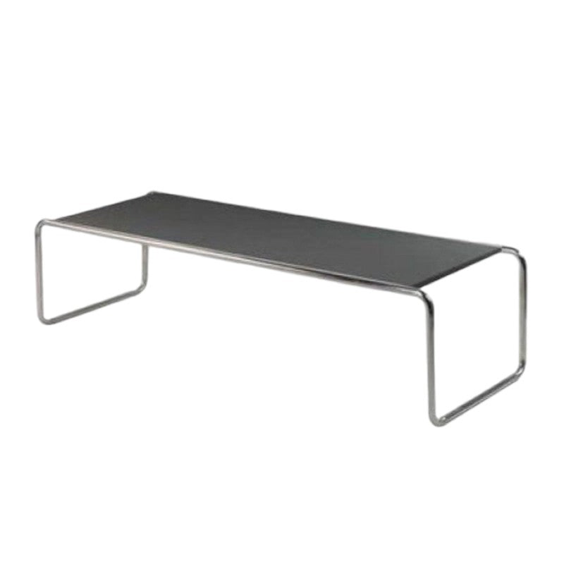 Modern Minimalist Rectangular Stainless Steel Medium Density Fiberboard Coffee Table 2-Leg Sturdy For Living Room