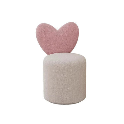 Modern Minimalist Heart-Shaped Velvet Sponge Vanity Stool Backrest For Bedroom