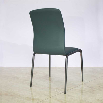 Modern Minimalist Curved PU Leather Carbon Steel Sponge Dining Chair Backrest For Dining Room