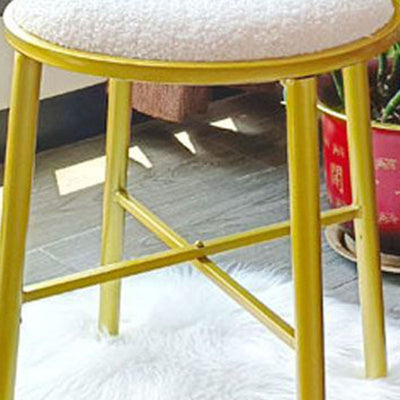 Modern Minimalist Heart-Shaped Velvet Metal Sponge Vanity Stool Backrest For Bedroom