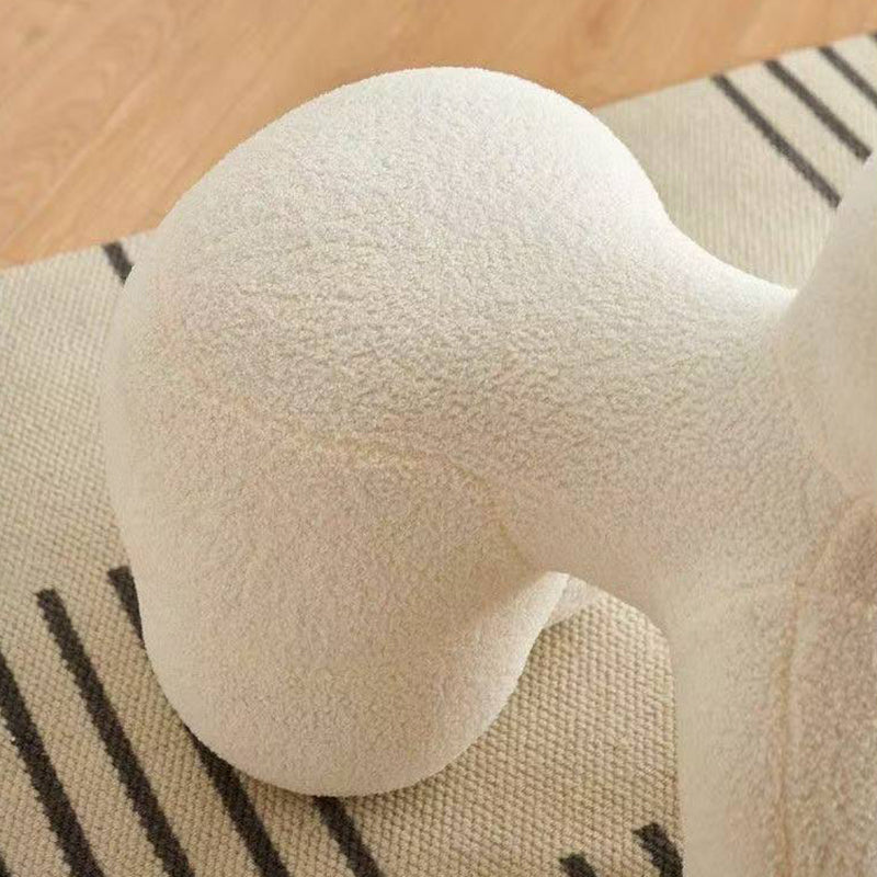 Modern Minimalist Pony-Shaped Lambswool Sponge Kid Accent Chair Durable For Living Room