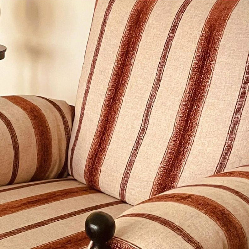 Modern Minimalist Curved Solid Wood Velvet Cotton Accent Chair Backrest Armrest Durable For Living Room