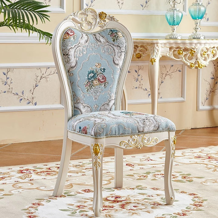 Modern Minimalist Curved Seat Cushion Solid Wood Chenille Fabric Sponge Dining Chair Backrest For Dining Room
