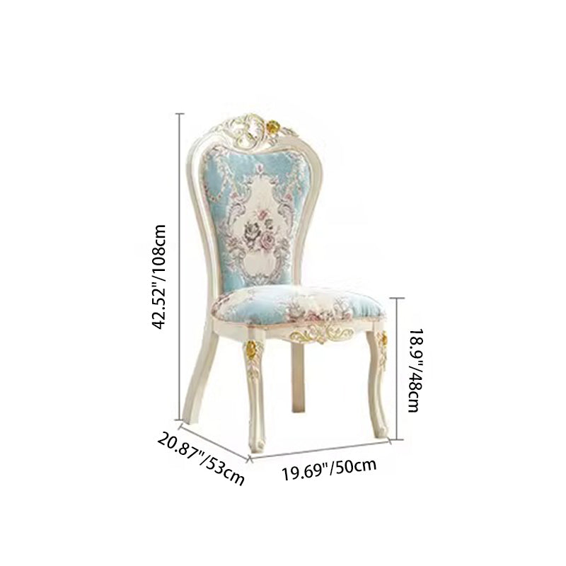 Modern Minimalist Curved Seat Cushion Solid Wood Chenille Fabric Sponge Dining Chair Backrest For Dining Room