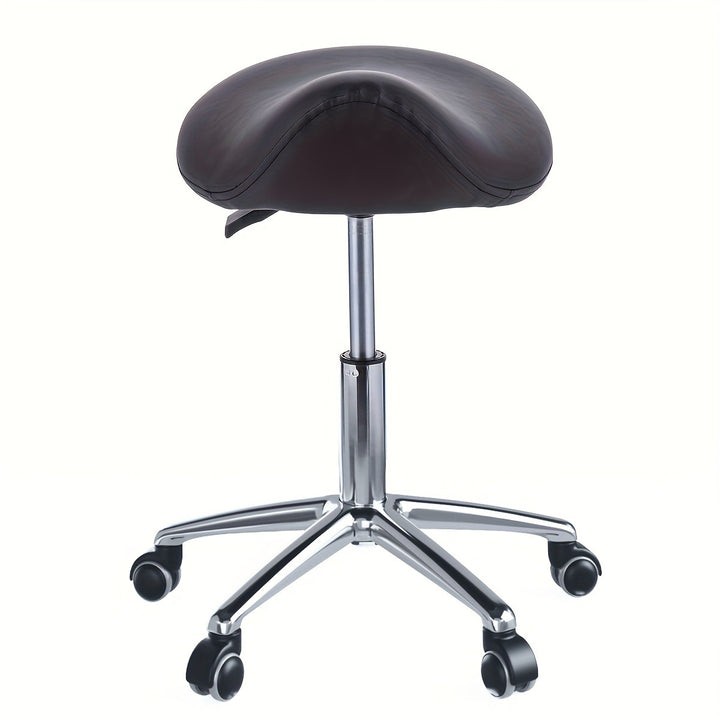 Moderner minimalistischer gebogener PU-Leder-Eisen-Schwamm-Schminkhocker, beweglich für das Schlafzimmer 