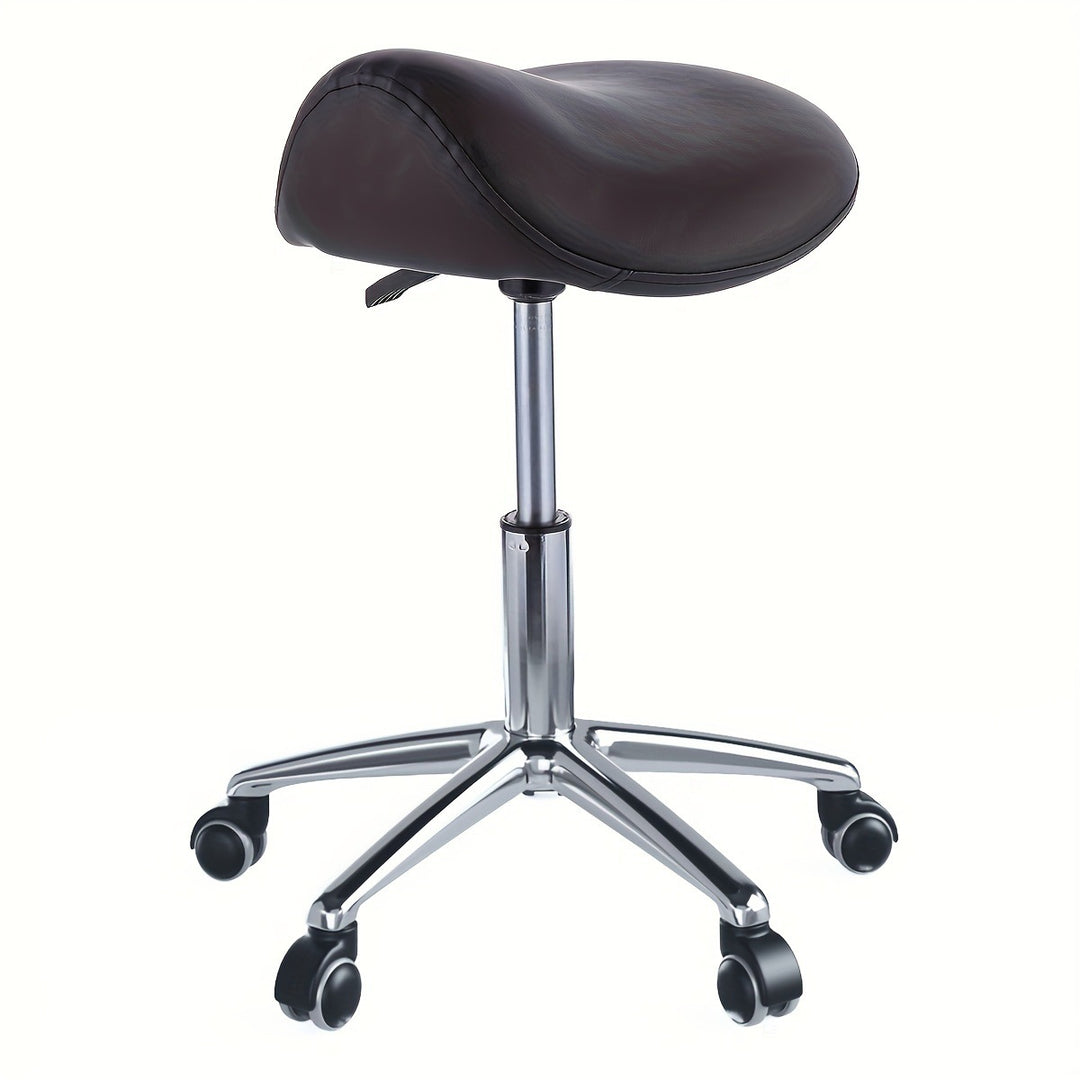 Moderner minimalistischer gebogener PU-Leder-Eisen-Schwamm-Schminkhocker, beweglich für das Schlafzimmer 
