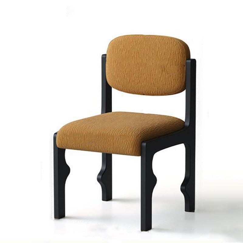 Traditional Vintage Rectangular Cushion Rubberwood Chenille Sponge Dining Chair Backrest For Dining Room