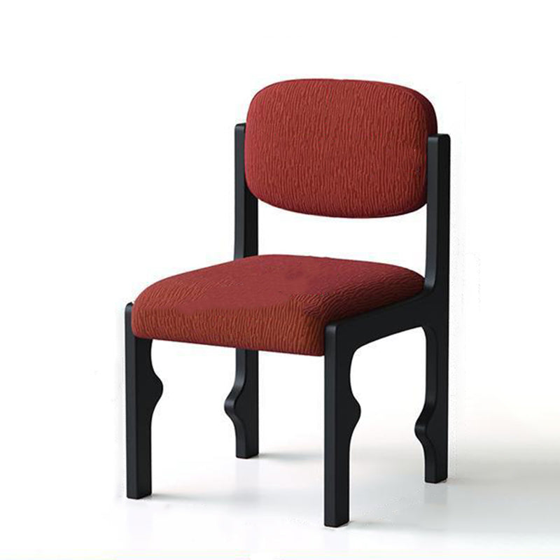 Traditional Vintage Rectangular Cushion Rubberwood Chenille Sponge Dining Chair Backrest For Dining Room
