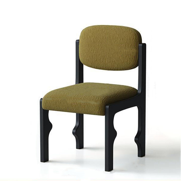 Traditional Vintage Rectangular Cushion Rubberwood Chenille Sponge Dining Chair Backrest For Dining Room